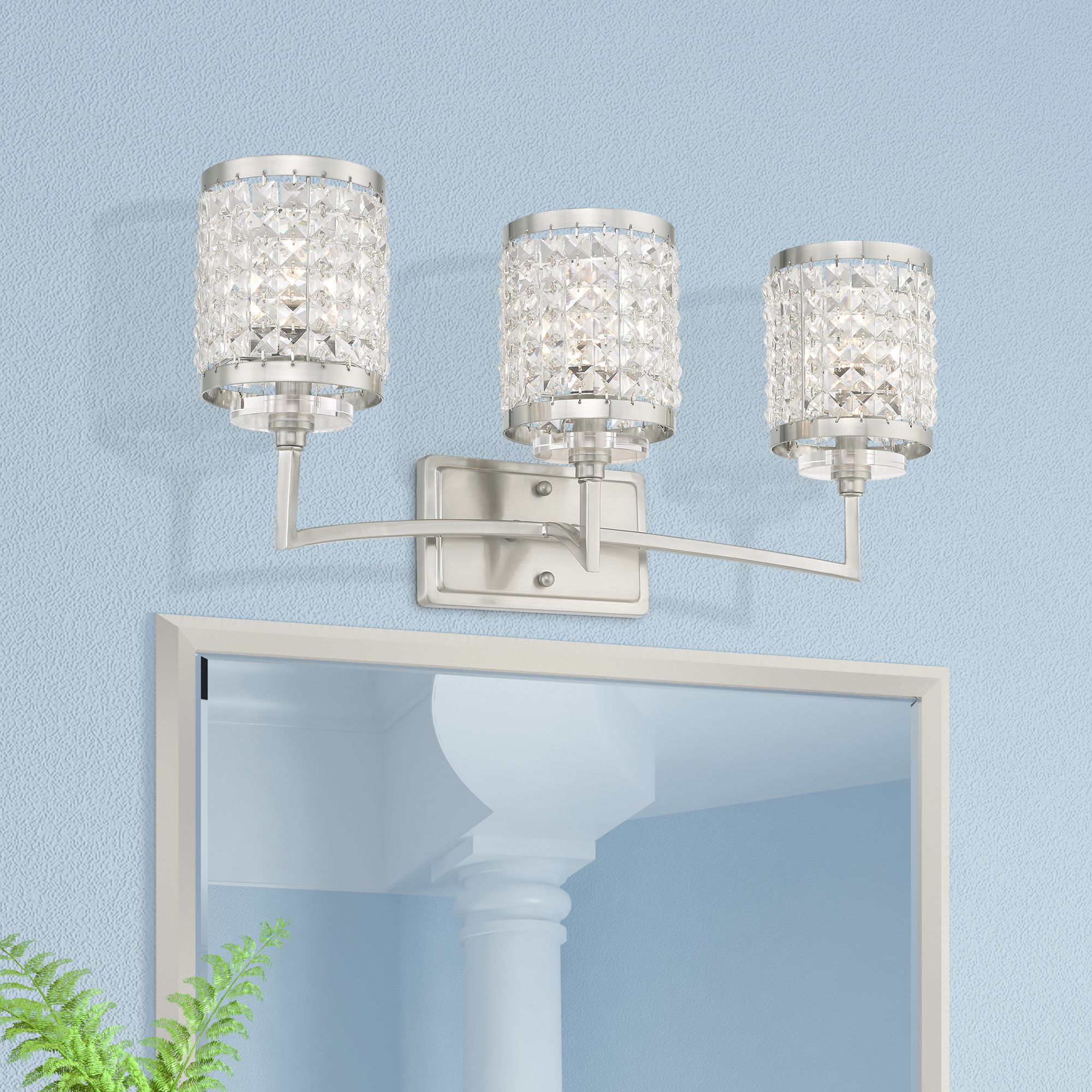 Grammercy 3 Light Brushed Nickel Bath Vanity