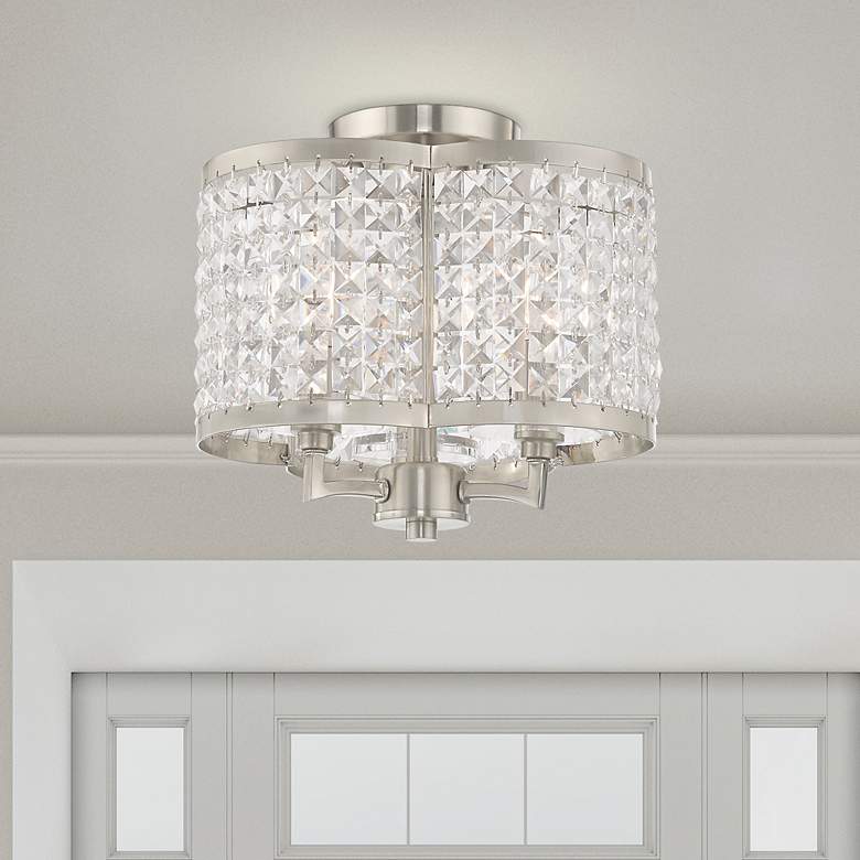 Image 1 Grammercy 3 Light Brushed Nickel Ceiling Mount