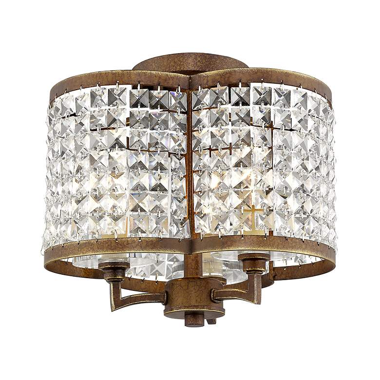 Image 4 Grammercy 3 Light Hand Painted Palacial Bronze Ceiling Mount more views