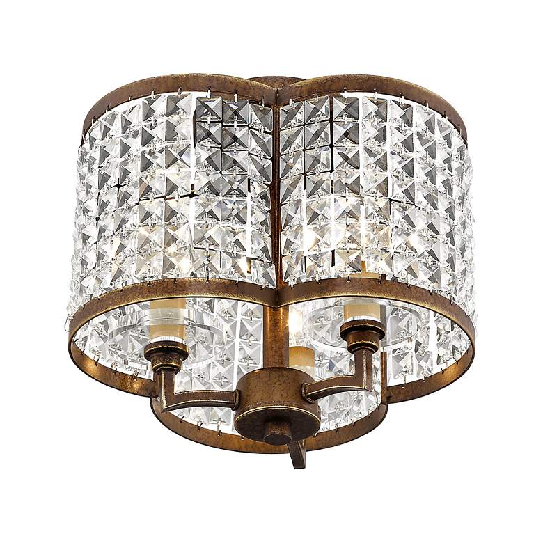 Image 5 Grammercy 3 Light Hand Painted Palacial Bronze Ceiling Mount more views