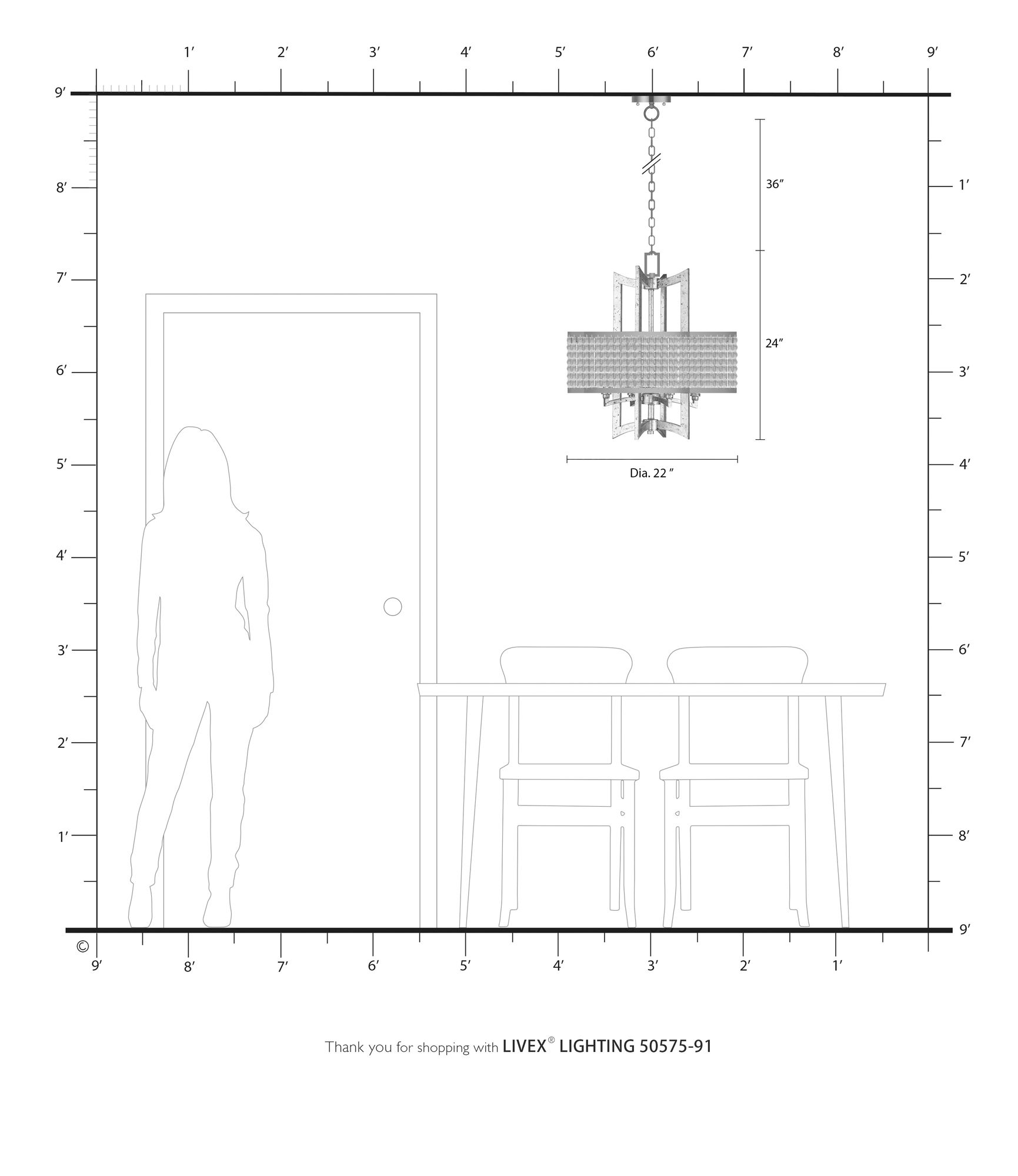 Grammercy 4 Light Brushed Nickel Chandelier