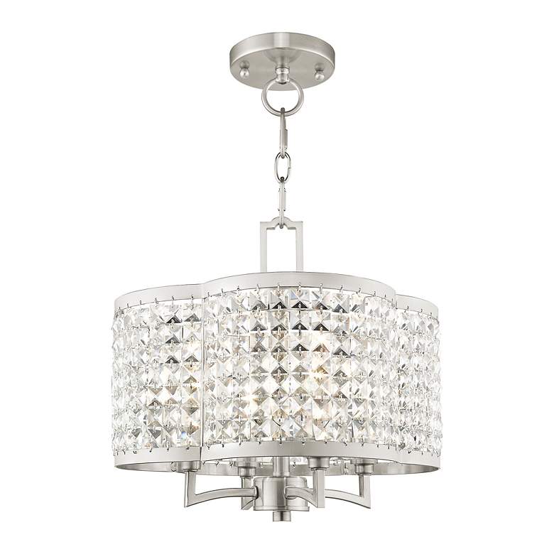 Image 3 Grammercy 4 Light Brushed Nickel Convertible Mini Chandelier/Ceiling Mount more views