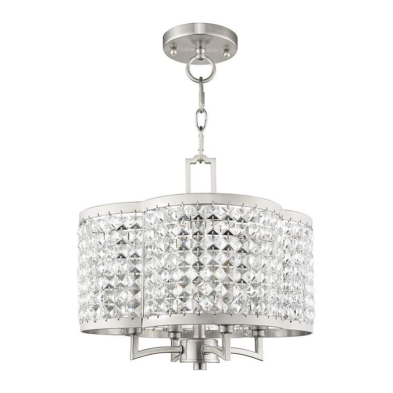 Image 4 Grammercy 4 Light Brushed Nickel Convertible Mini Chandelier/Ceiling Mount more views