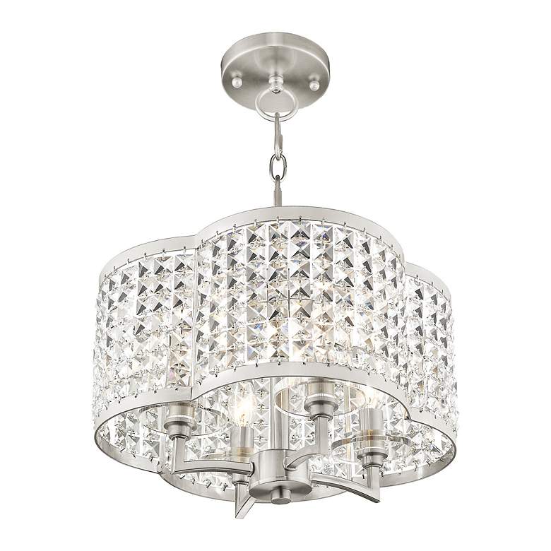 Image 6 Grammercy 4 Light Brushed Nickel Convertible Mini Chandelier/Ceiling Mount more views