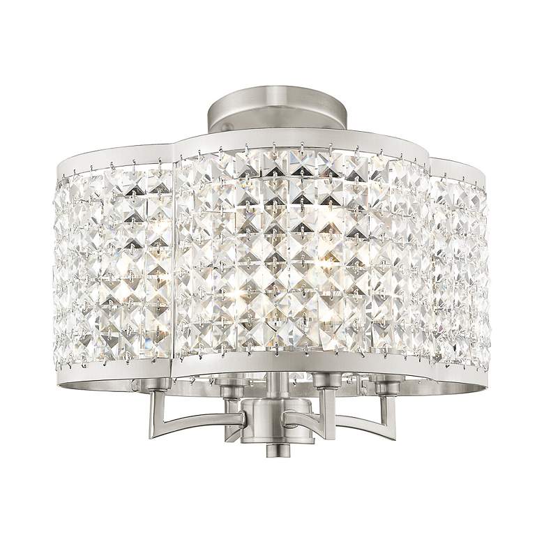 Image 7 Grammercy 4 Light Brushed Nickel Convertible Mini Chandelier/Ceiling Mount more views