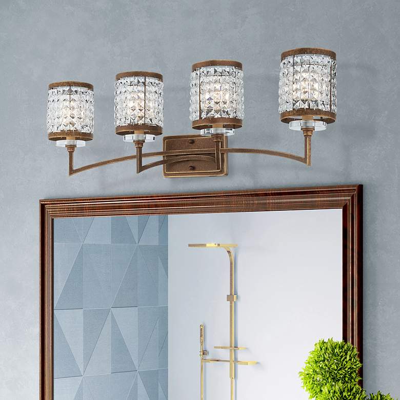 Image 1 Grammercy 4 Light Hand Painted Palacial Bronze Bath Vanity