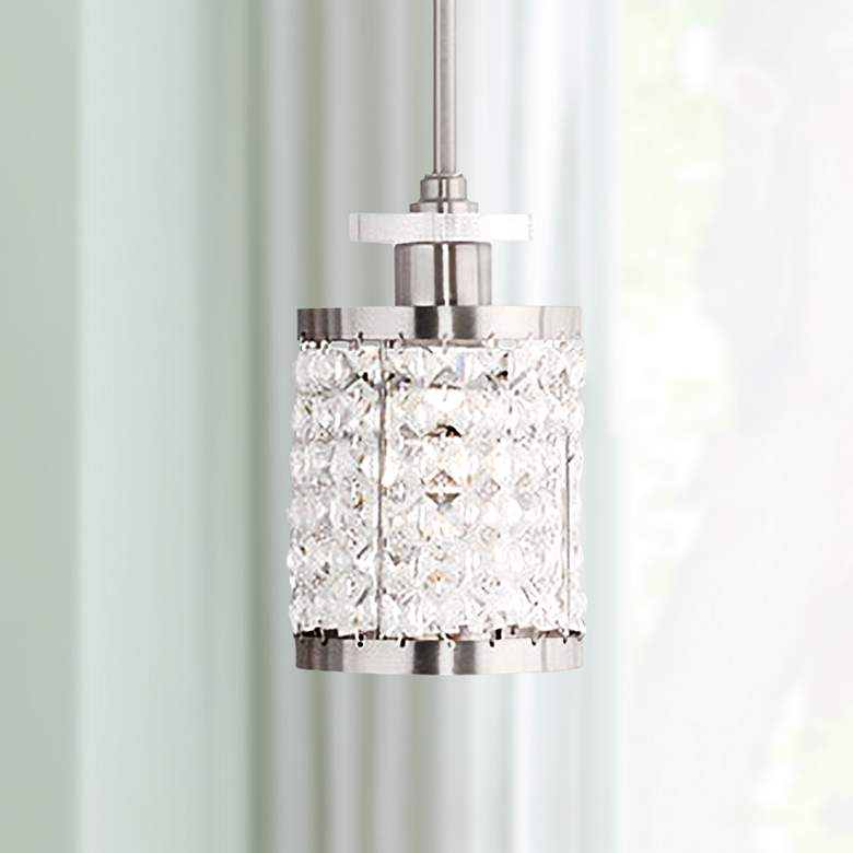 Image 1 Grammercy 5" Wide Brushed Nickel Mini Pendant