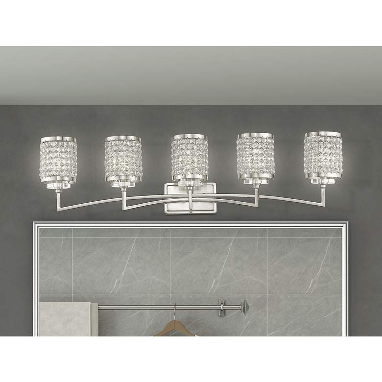 Image 1 Grammercy 5 Light Brushed Nickel Bath Vanity