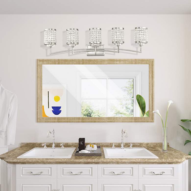 Image 7 Grammercy 5 Light Brushed Nickel Bath Vanity more views