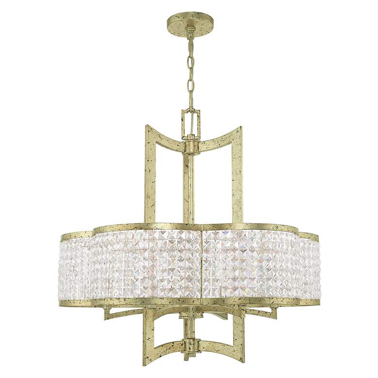 Image 3 Grammercy 6 Light Hand Applied Winter Gold Chandelier more views