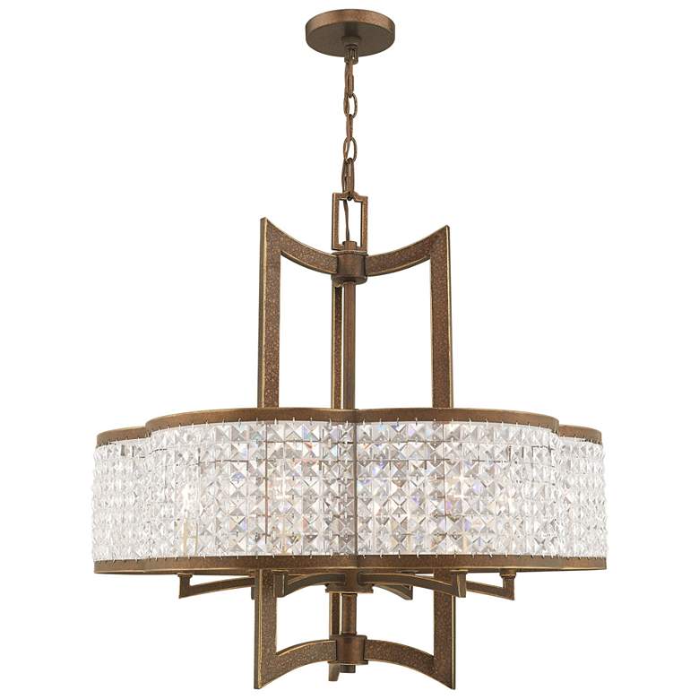 Image 1 Grammercy 6 Light Hand Painted Palacial Bronze Chandelier
