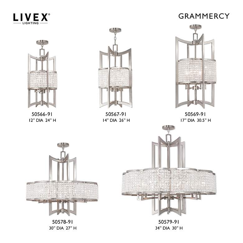 Image 7 Grammercy 8 Light Brushed Nickel Chandelier more views