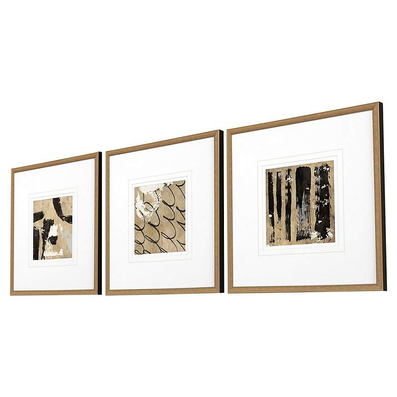 Image 5 Grammercy II 21" Square 3-Piece Giclee Framed Wall Art Set more views