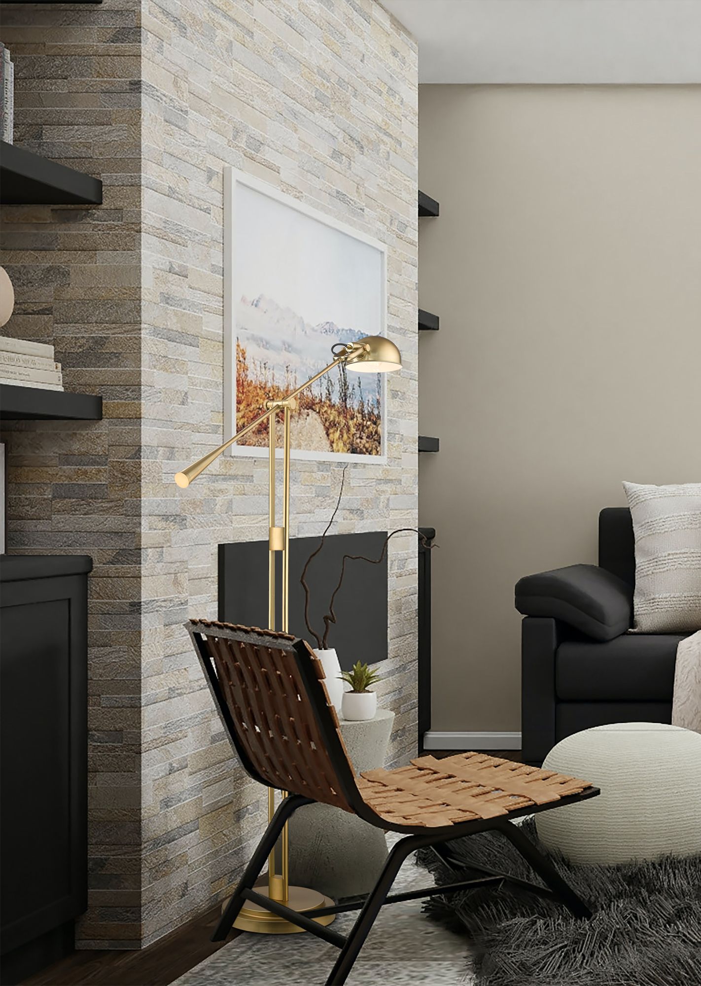 Image 2 Grammercy Park by Z-Lite Heritage Brass 1 Light Floor Lamp more views