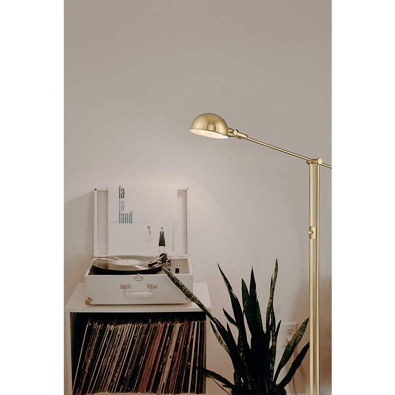 Image 3 Grammercy Park Heritage Brass Adjustable Floor Lamp more views