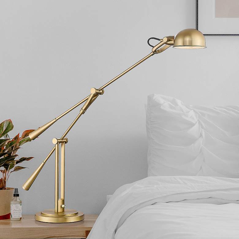 Image 1 Grammercy Park Heritage Brass Adjustable Table Lamp