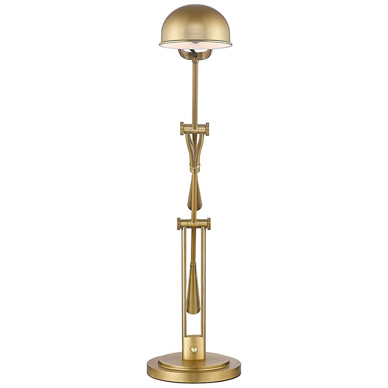 Image 5 Grammercy Park Heritage Brass Adjustable Table Lamp more views