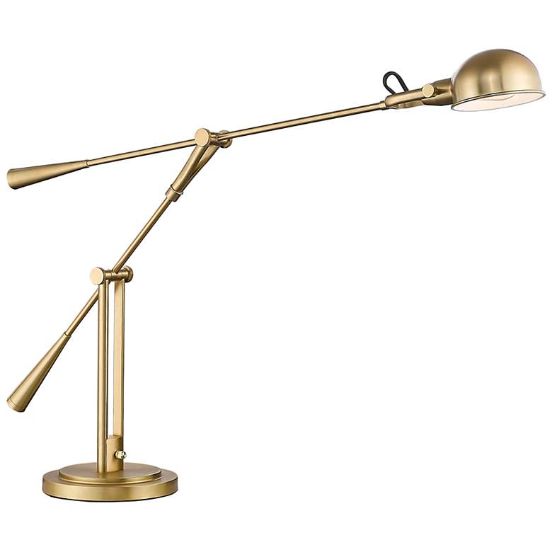 Image 6 Grammercy Park Heritage Brass Adjustable Table Lamp more views