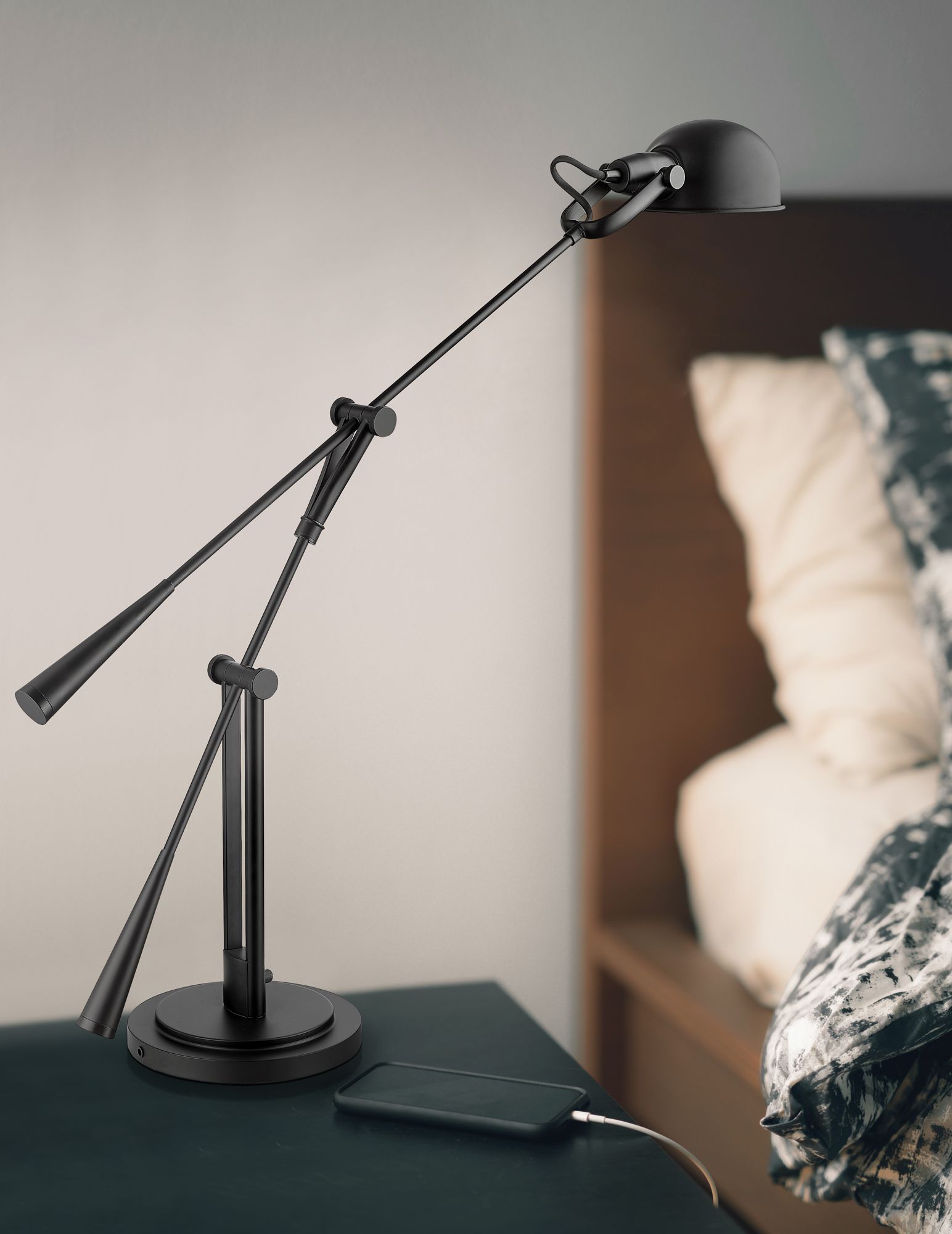 Image 3 Grammercy Park Matte Black Adjustable Table Lamp more views