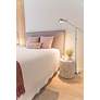 Grammercy Park Polished Nickel Task Floor Lamp