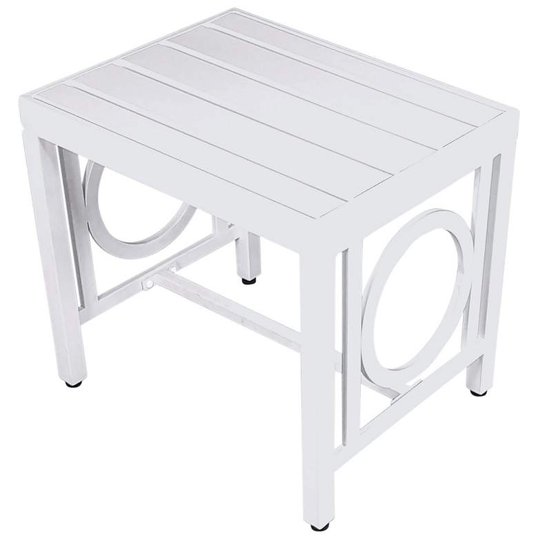 Image 1 Grammercy White Outdoor Side Table