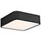 Granada 12" Wide Black Metal Square LED Ceiling Light