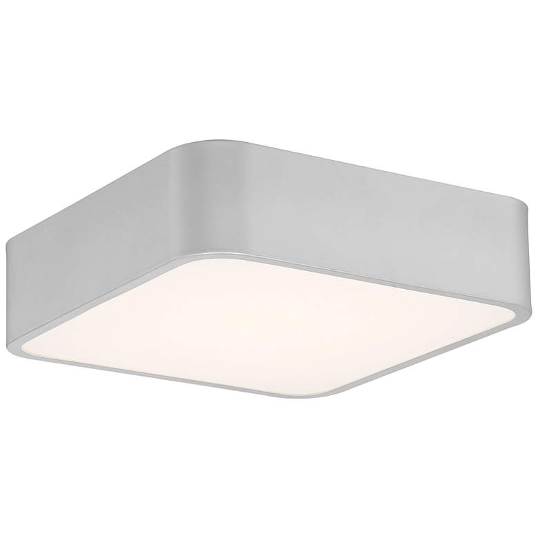 Image 2 Granada 12 inch Wide Satin Metal Square LED Ceiling Light