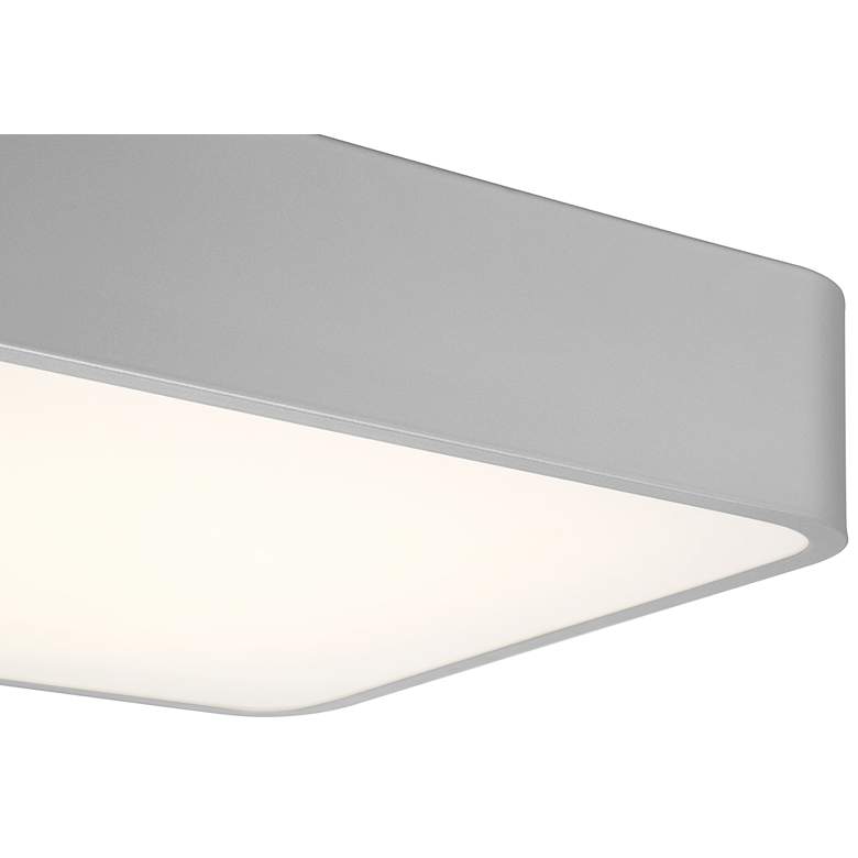 Image 3 Granada 12" Wide Satin Metal Square LED Ceiling Light more views