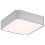 5_Granada 12" Wide Satin Metal Square LED Ceiling Light more views
