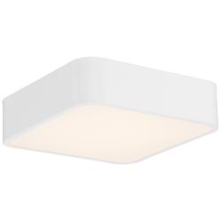Granada 12&quot; Wide White Metal Square LED Ceiling Light