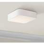 1_Granada 12" Wide White Metal Square LED Ceiling Light