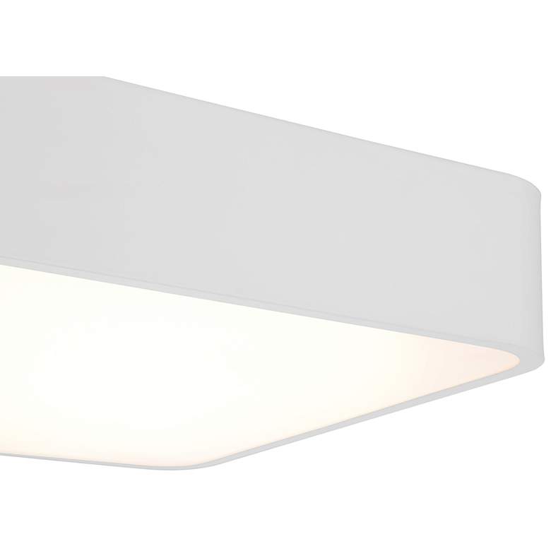 Image 3 Granada 12" Wide White Metal Square LED Ceiling Light more views