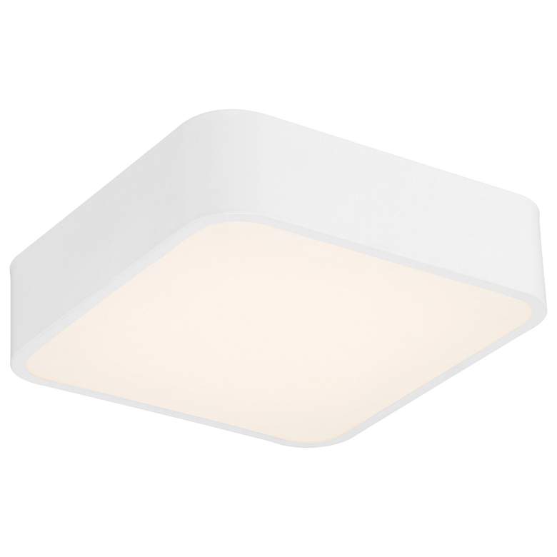 Image 4 Granada 12" Wide White Metal Square LED Ceiling Light more views