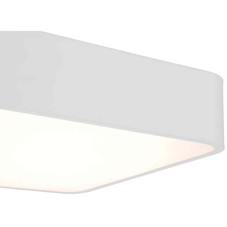 Image 5 Granada 12" Wide White Metal Square LED Ceiling Light more views