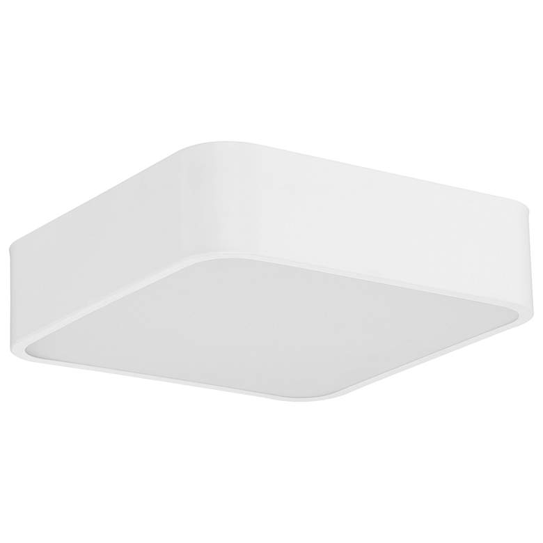 Image 6 Granada 12" Wide White Metal Square LED Ceiling Light more views
