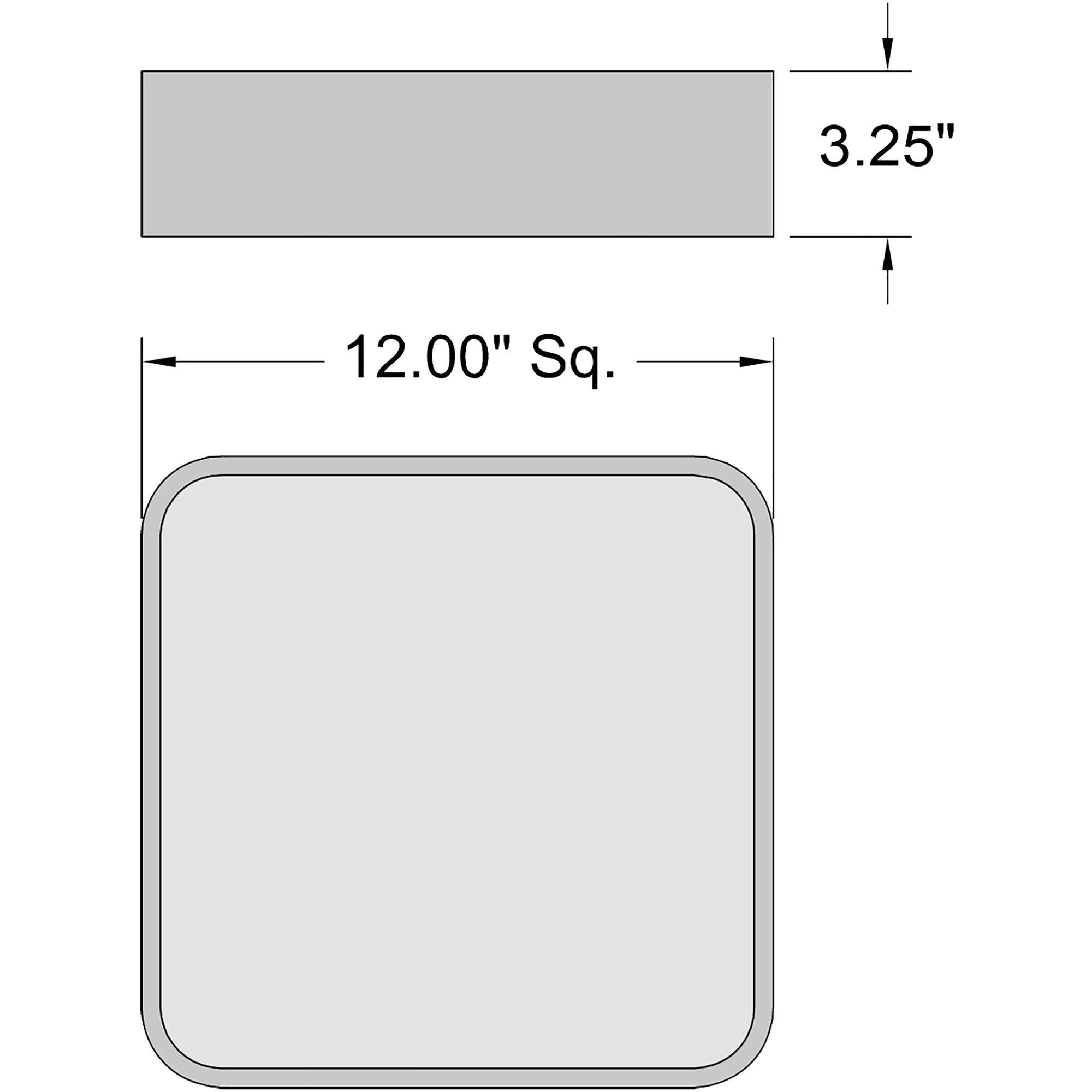 Granada 12" Wide White Metal Square LED Ceiling Light