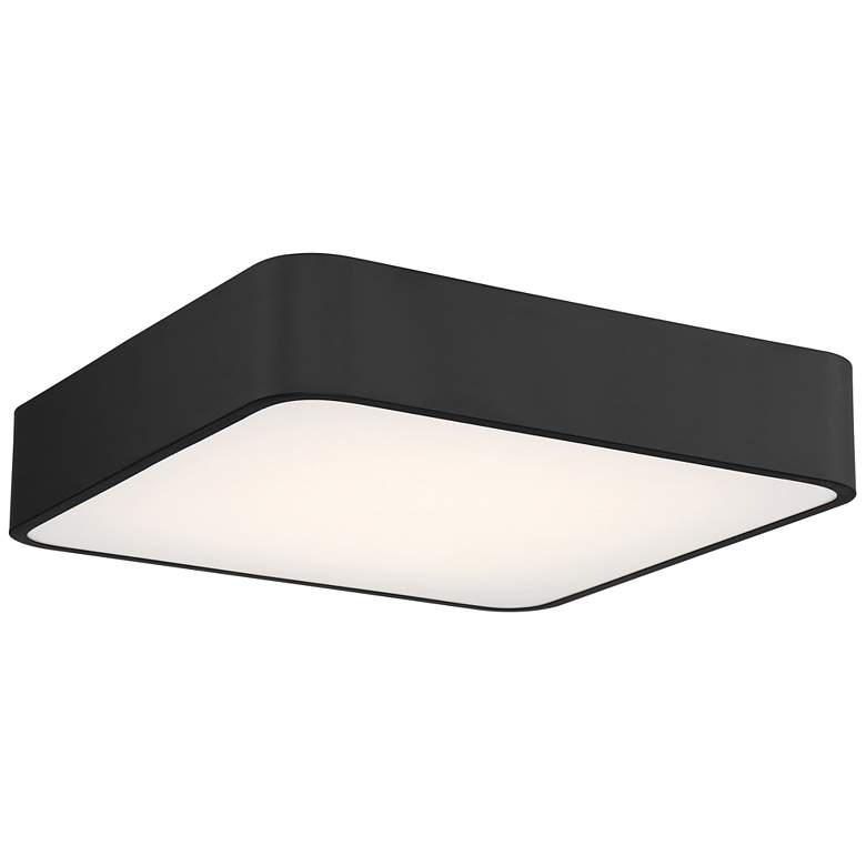 Image 2 Granada 15 3/4 inch Wide Black Metal Square LED Ceiling Light