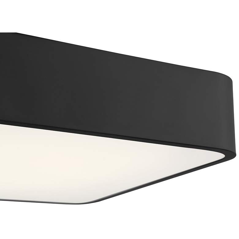 Image 3 Granada 15 3/4" Wide Black Metal Square LED Ceiling Light more views