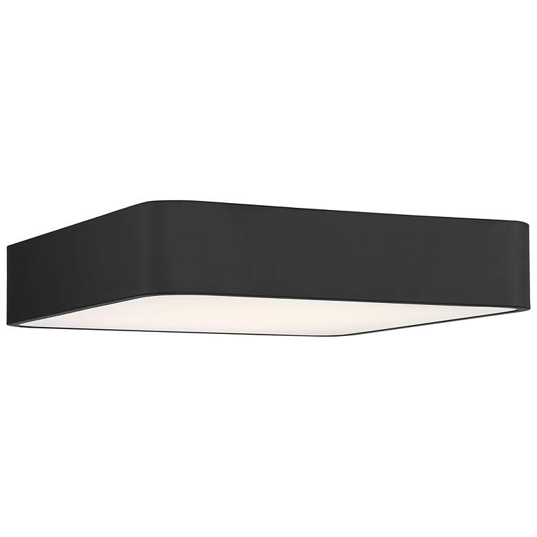 Image 4 Granada 15 3/4" Wide Black Metal Square LED Ceiling Light more views