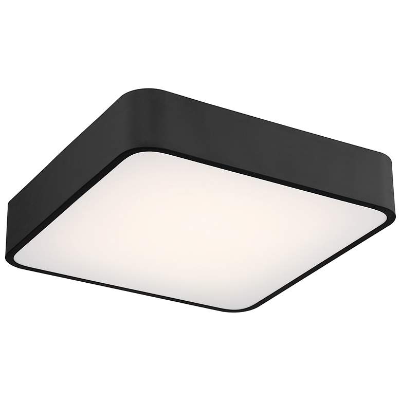 Image 5 Granada 15 3/4" Wide Black Metal Square LED Ceiling Light more views