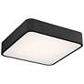 5_Granada 15 3/4" Wide Black Metal Square LED Ceiling Light more views