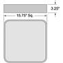 Granada 15 3/4" Wide Black Metal Square LED Ceiling Light