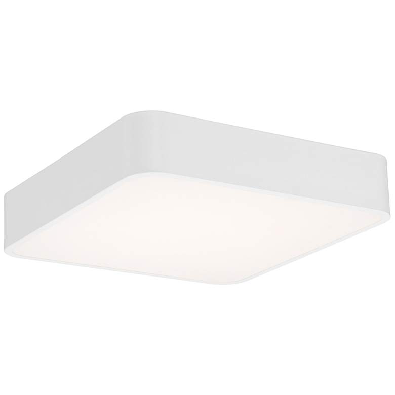 Image 1 Granada 15 3/4 inch Wide White Metal Square LED Ceiling Light
