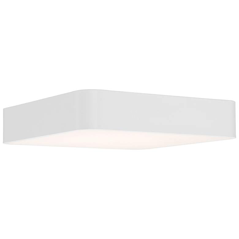 Image 3 Granada 15 3/4" Wide White Metal Square LED Ceiling Light more views