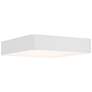 3_Granada 15 3/4" Wide White Metal Square LED Ceiling Light more views