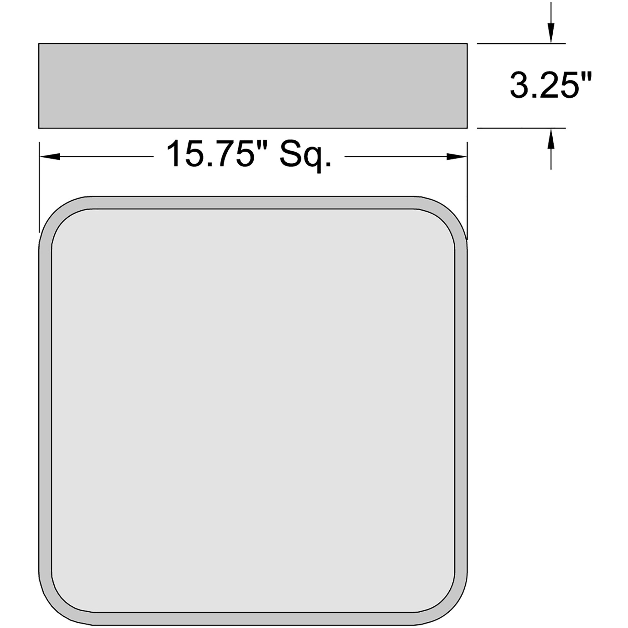 Granada 15 3/4" Wide White Metal Square LED Ceiling Light