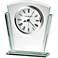 Granby 6 3/4" High Art Deco Crystal Glass Alarm Clock