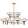 Grand 42" Wide Brushed Brass 12-Light LED Chandelier