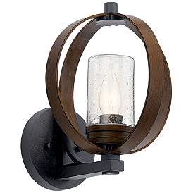 Image1 of Grand Bank 12 3/4" High Auburn Stained Outdoor Wall Light