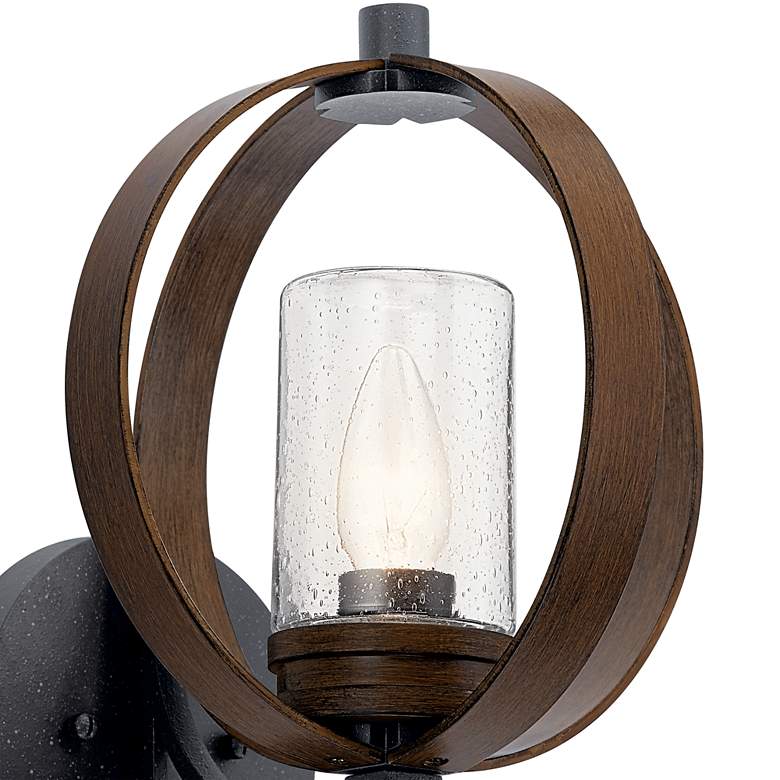 Image 2 Grand Bank 12 3/4" High Auburn Stained Outdoor Wall Light more views